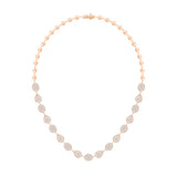 Mixed Cluster Halo Tennis Necklace