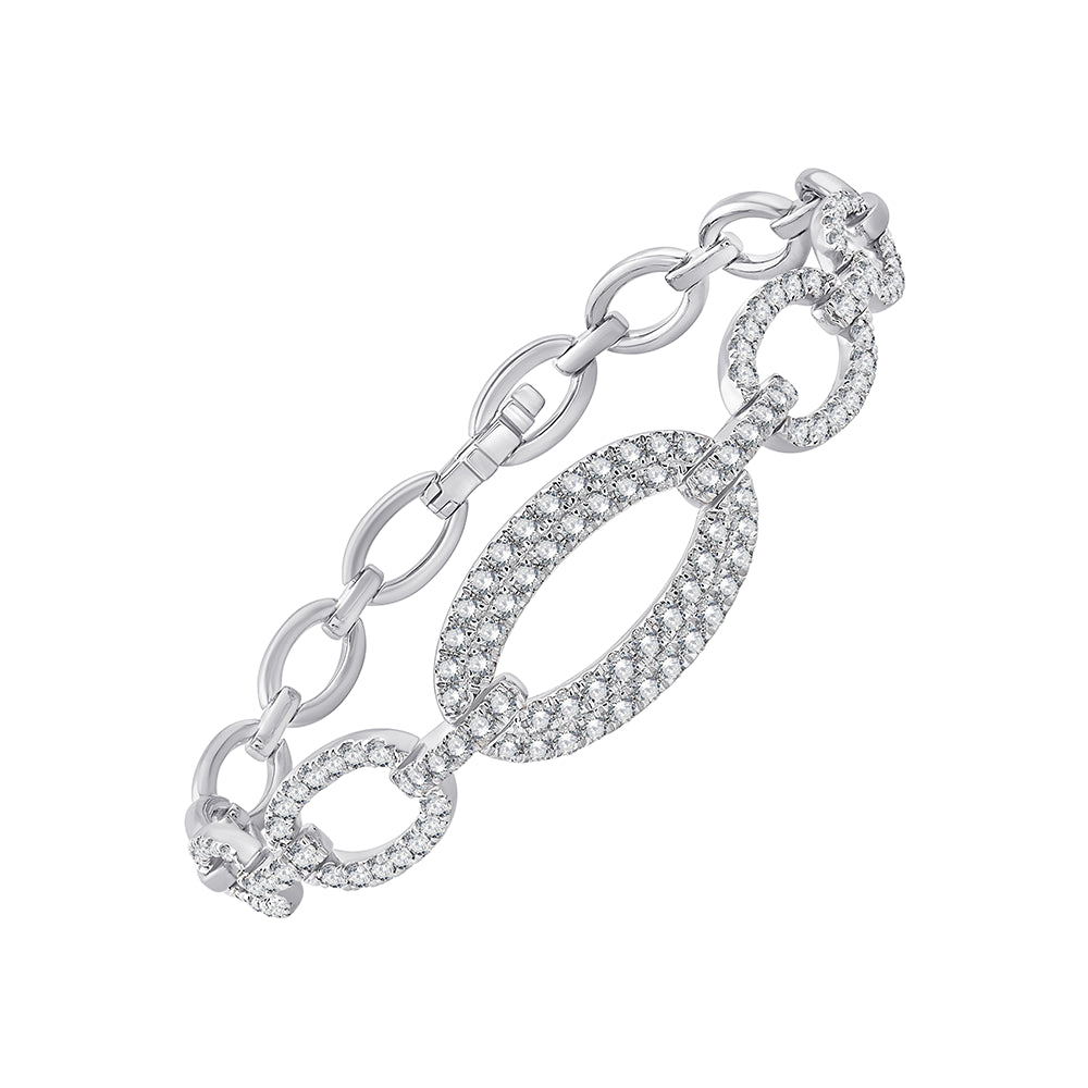Brilliant Cut Chain Link Tennis Bracelet