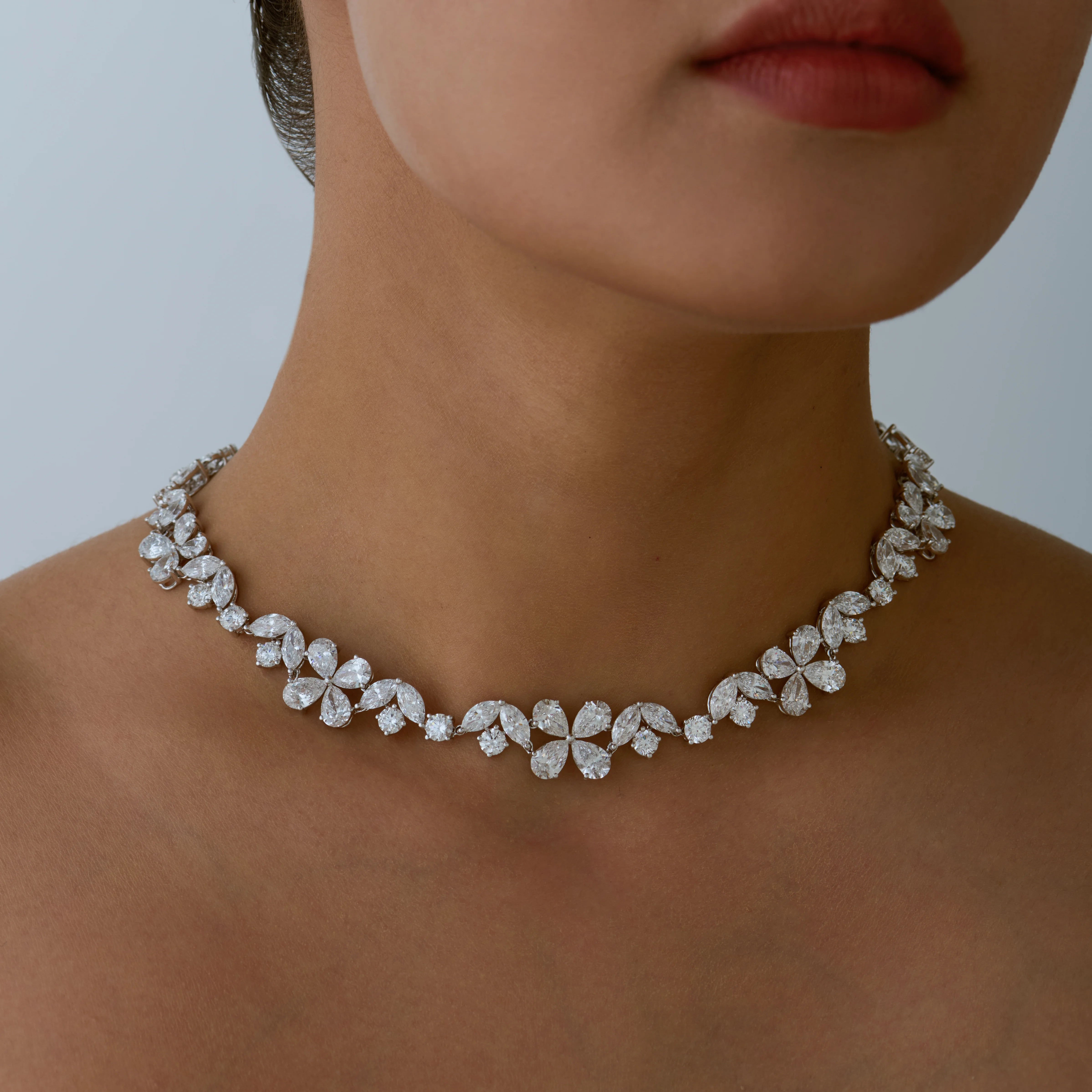 Mixed Cut Bridal Necklace