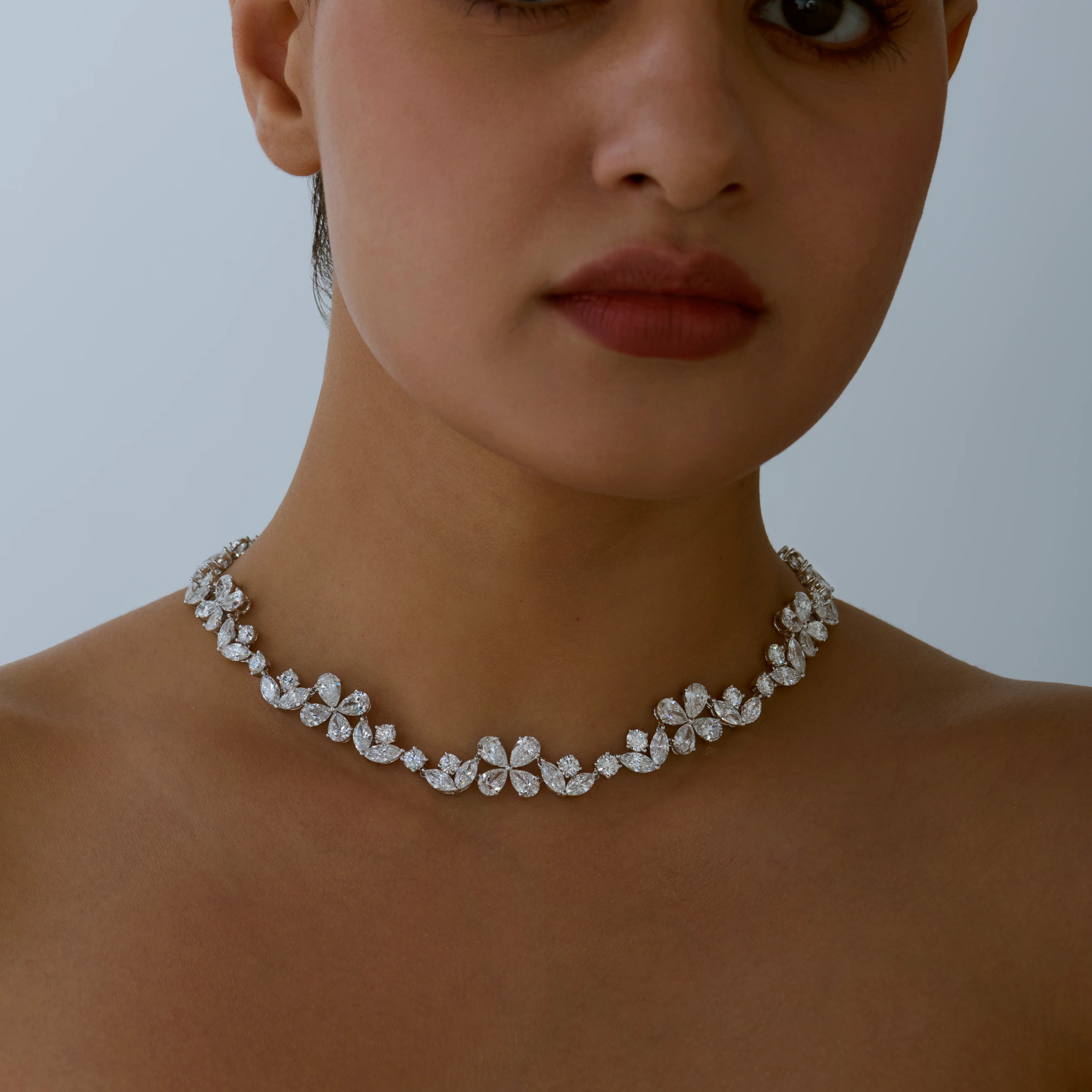 Mixed Cut Bridal Necklace
