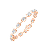 Emerald Cut Station Tennis Bracelet