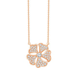 Brilliant Cut Floral Pavé Pendant