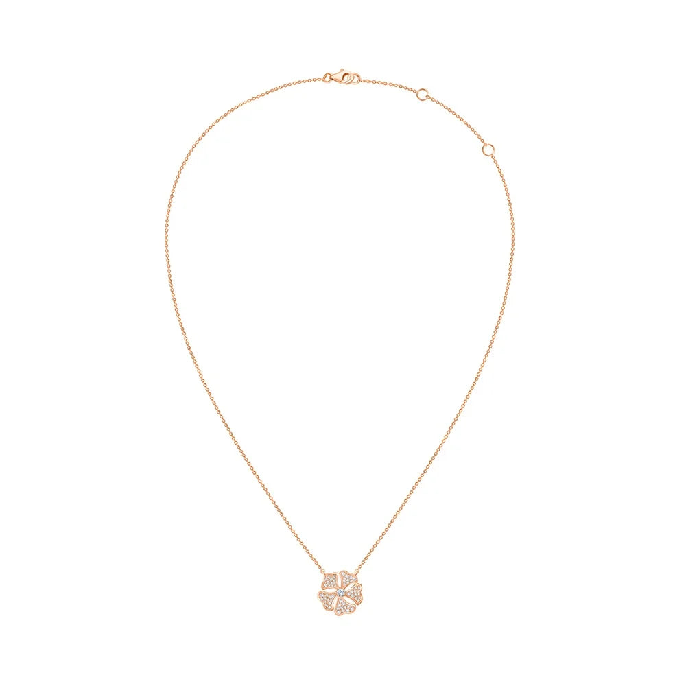 Brilliant Cut Floral Pave Pendant