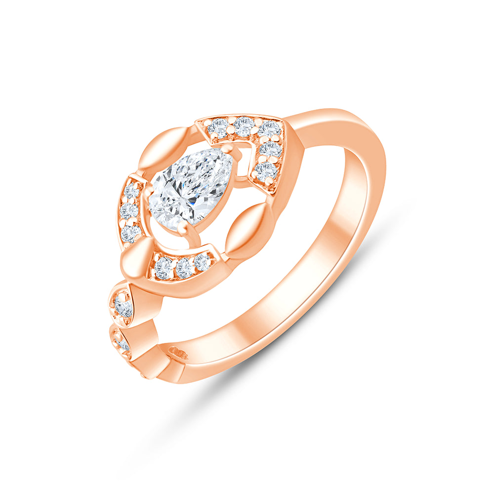 Pear Cut Halo Frame Ring 