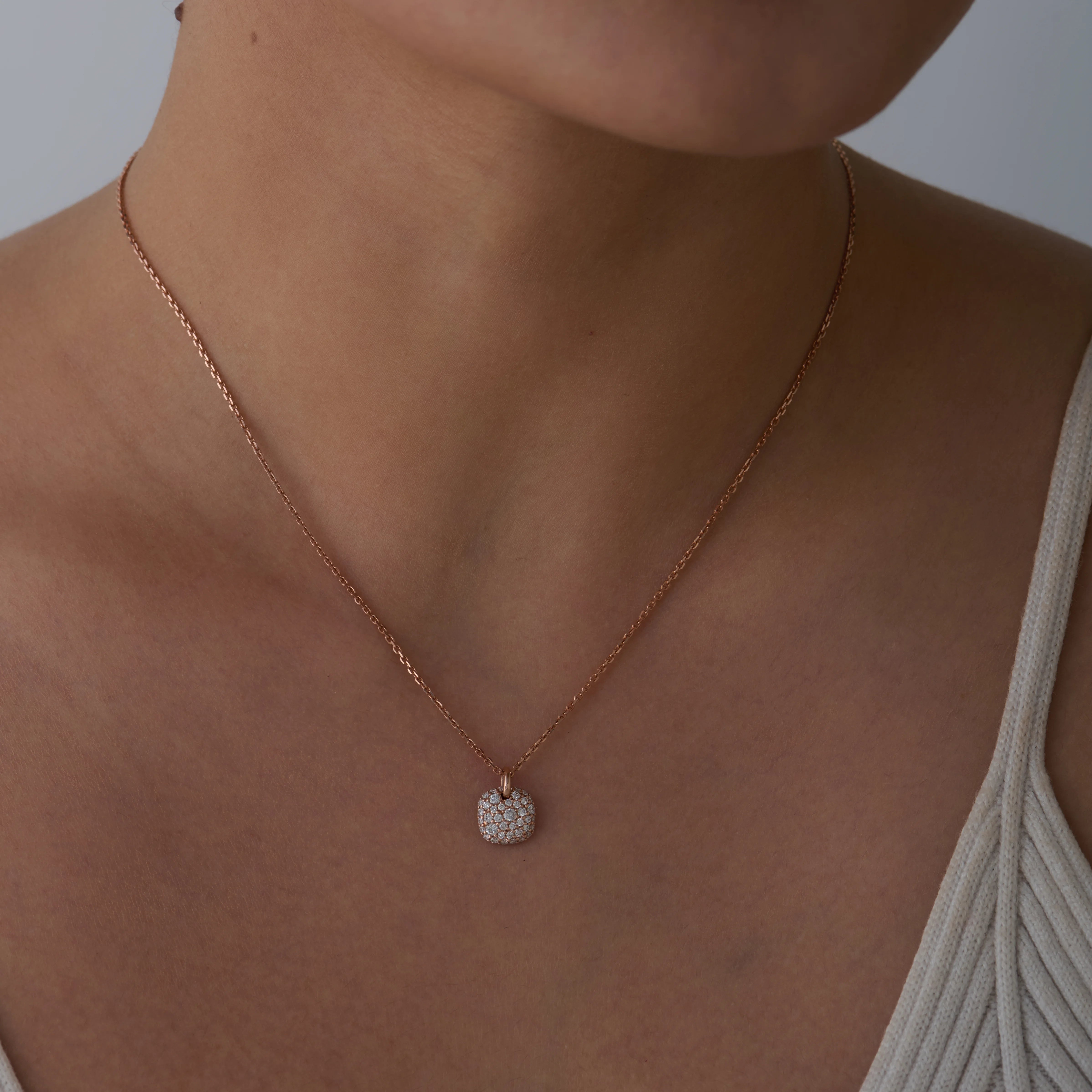 Cushion Charm Pav Pendant
