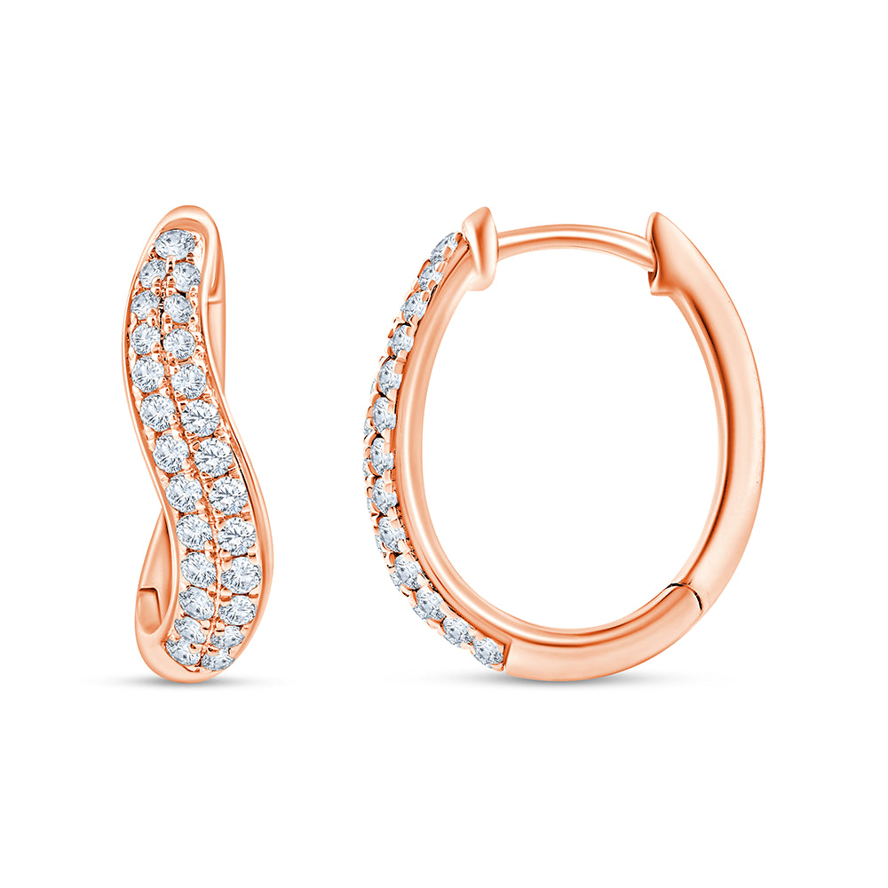Brilliant Cut Pav Huggie Earrings 