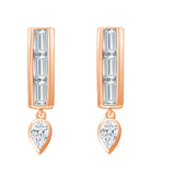Baguette & Pear Cut Dangler Earrings