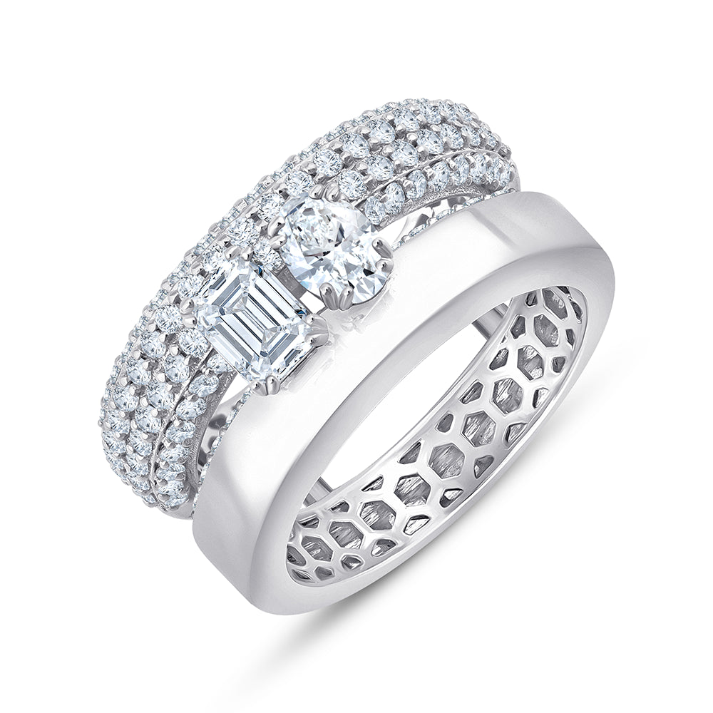Mixed Cut Dual Row Statement Band 
