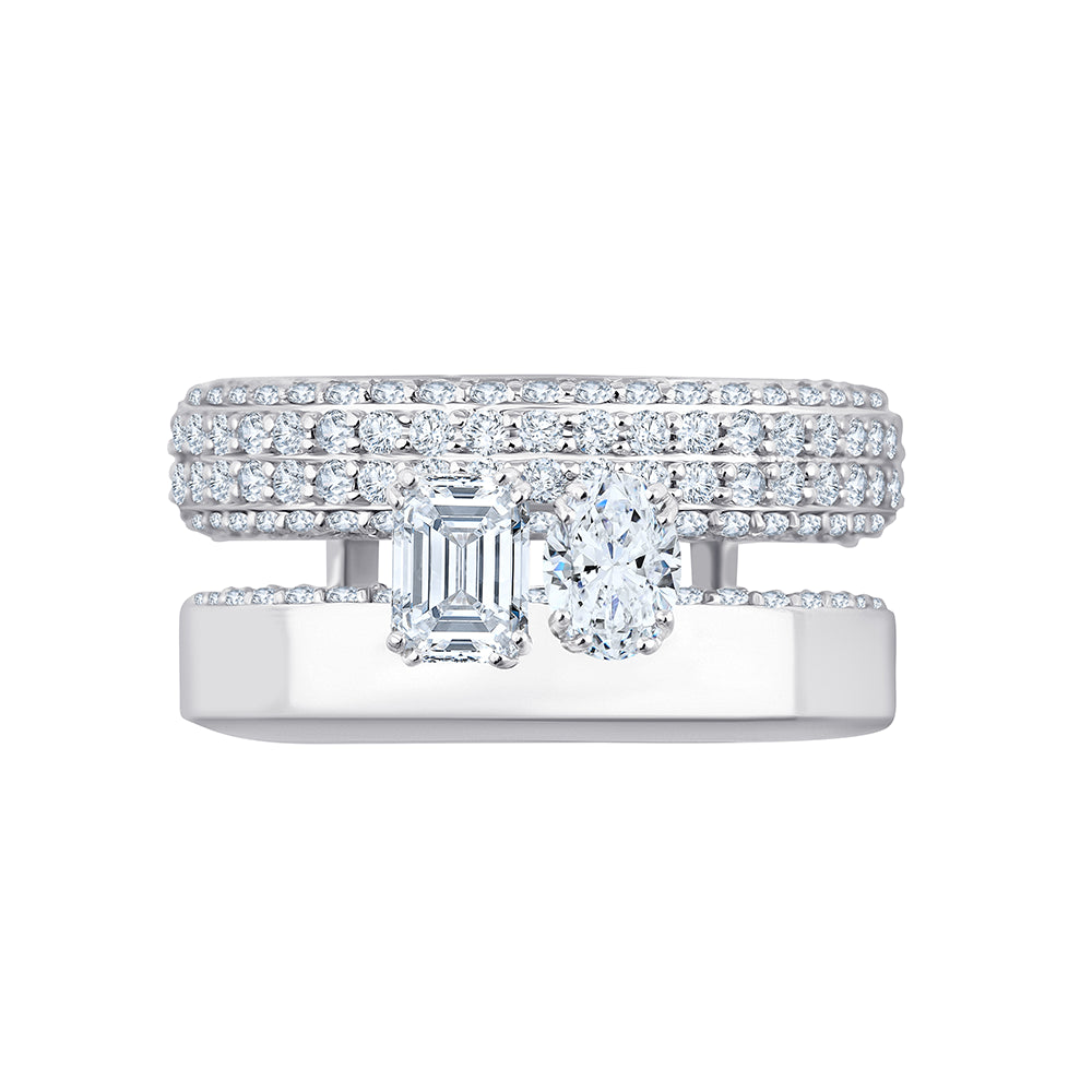Mixed Cut Dual Row Statement Band 