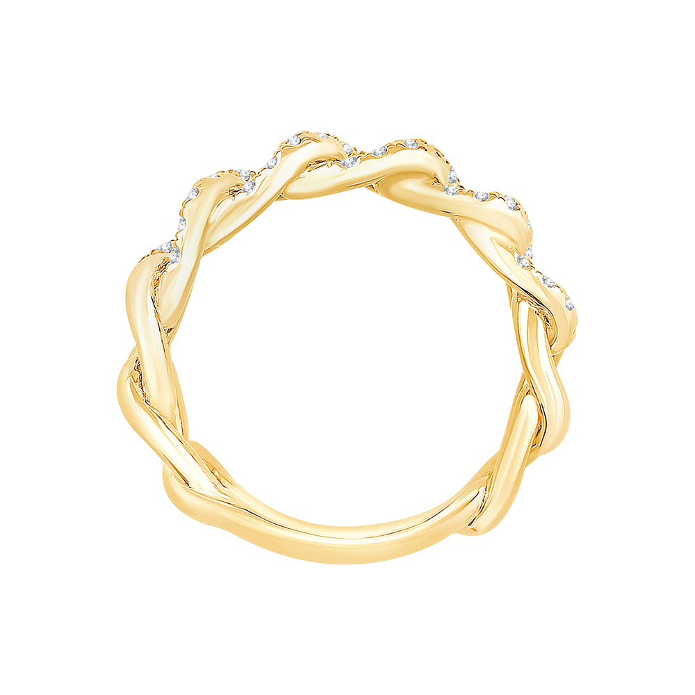 Brilliant Cut Chain Link Pattern Ring