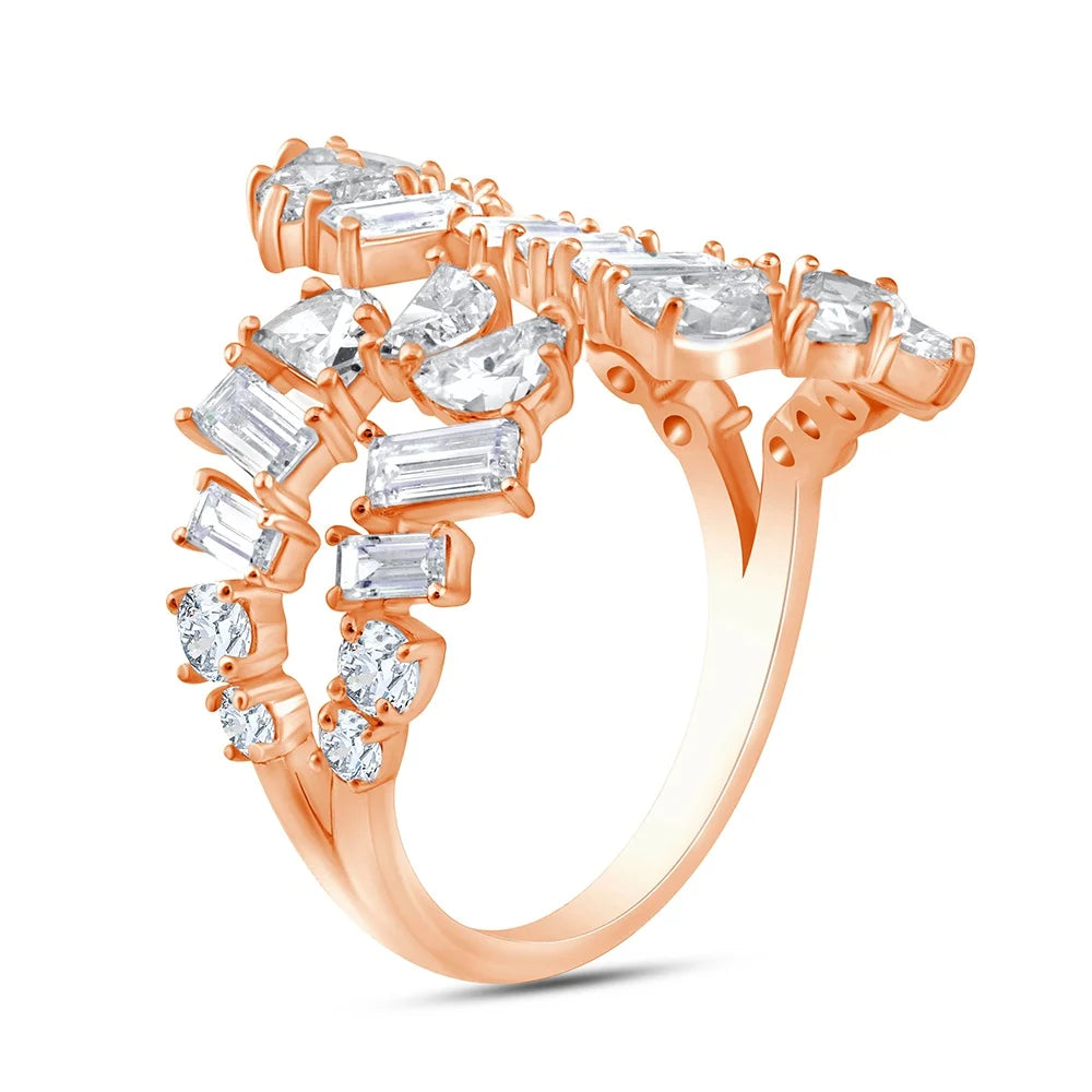 Mixed Cut Scattered Open Ring