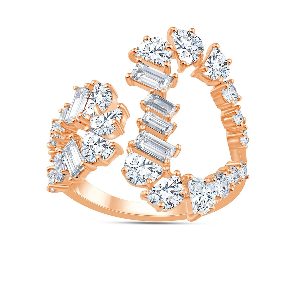 Mixed Cut Scattered Open Ring