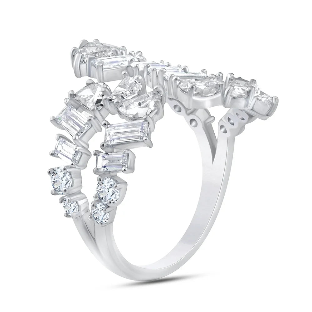 Mixed Cut Scattered Open Ring