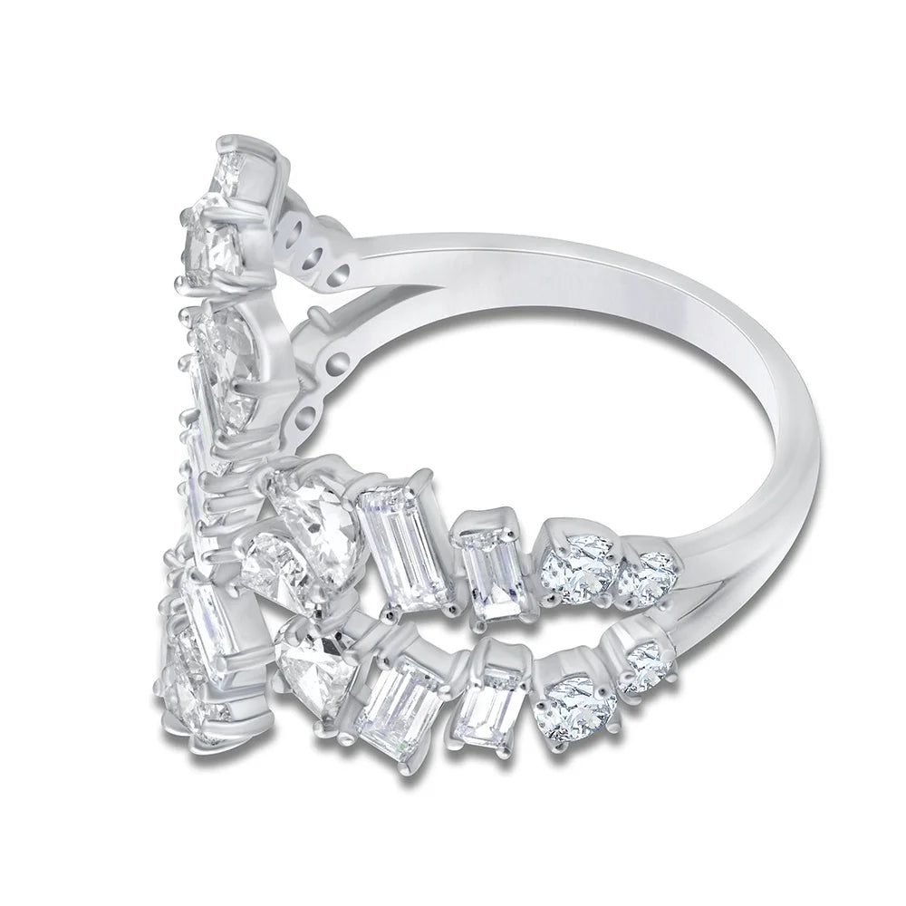 Mixed Cut Scattered Open Ring