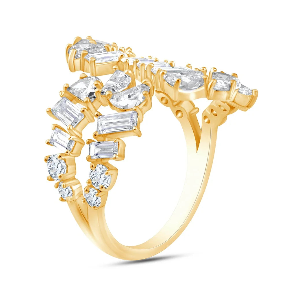 Mixed Cut Scattered Open Ring