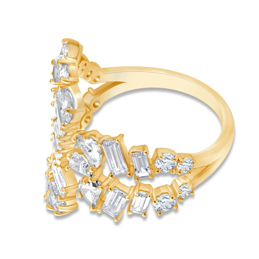Mixed Cut Scattered Open Ring