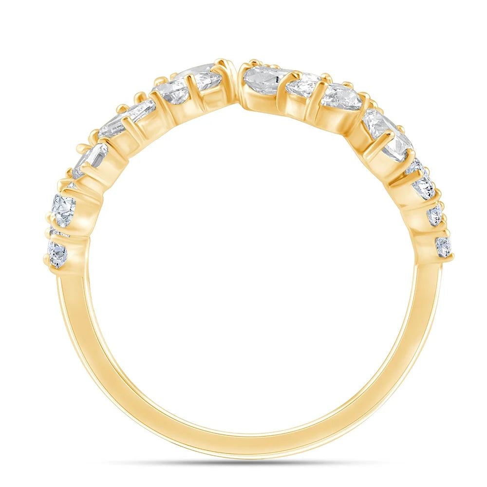 Mixed Cut Scattered Open Ring