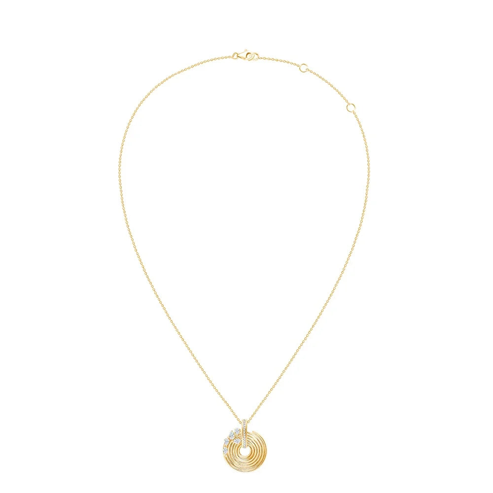 Pear Cut Scattered Swirl Pendant