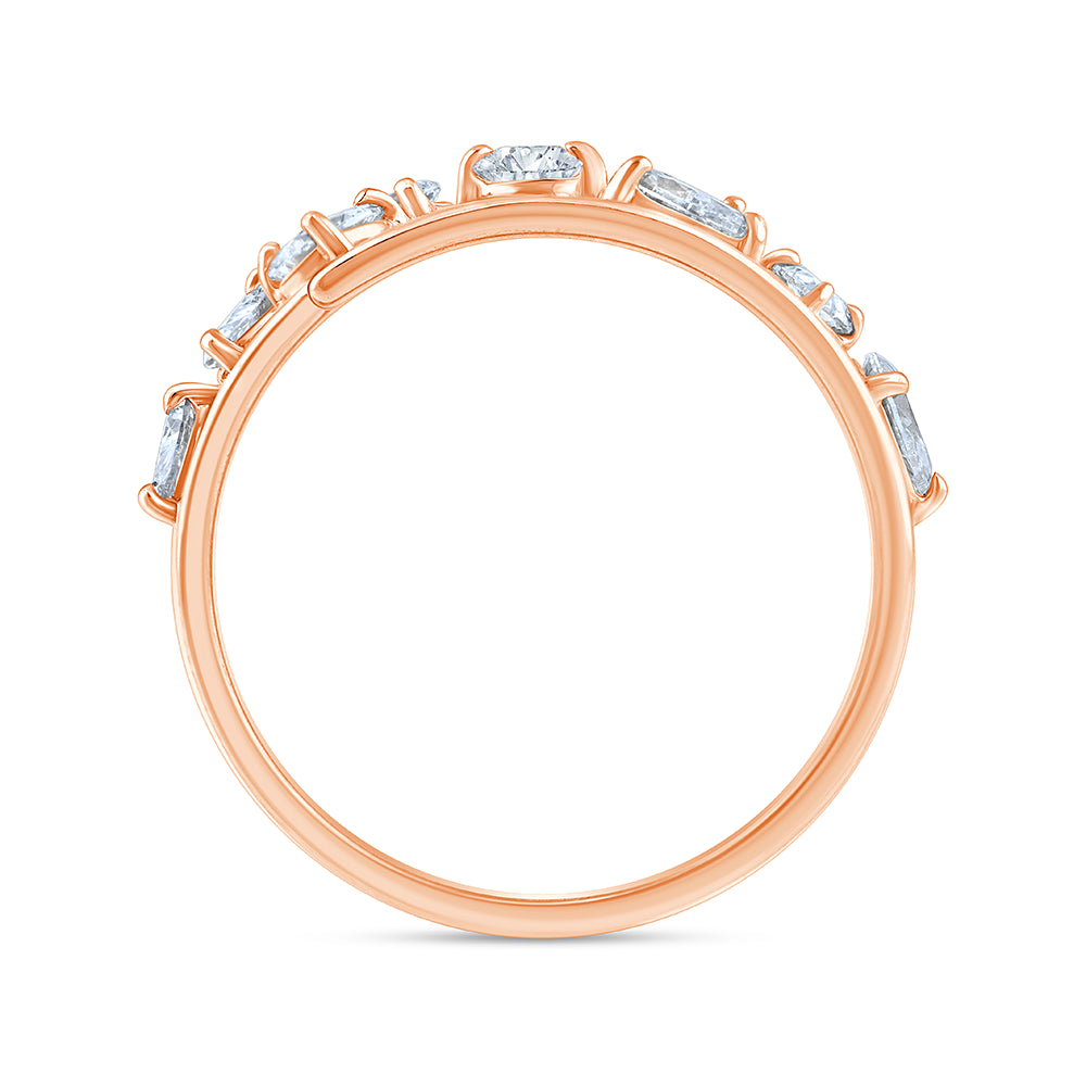 Pear Cut Scattered Stackable Ring