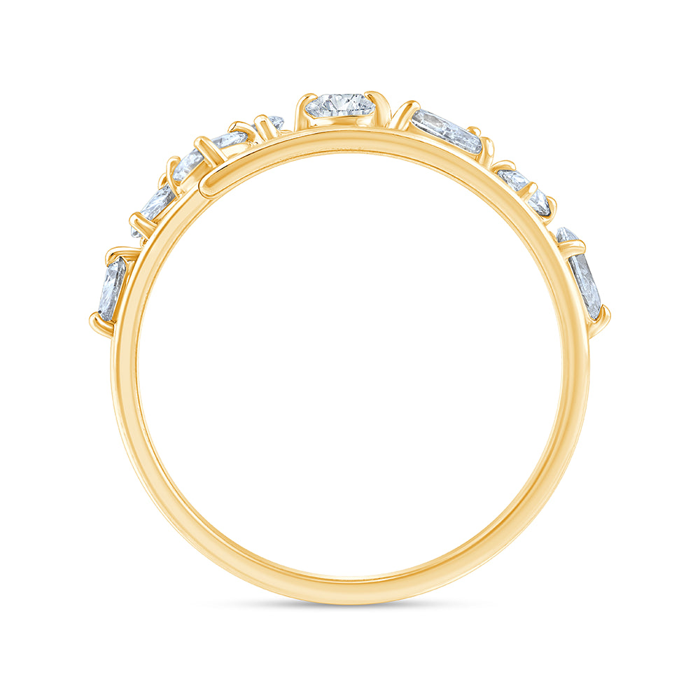 Pear Cut Scattered Stackable Ring