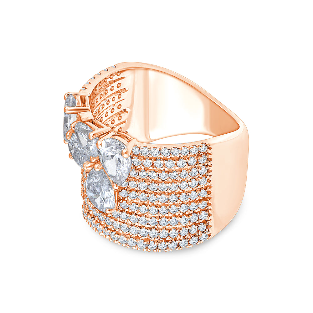 Pear Cut Cocktail Ring