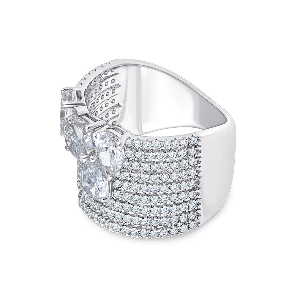 Pear Cut Cocktail Ring