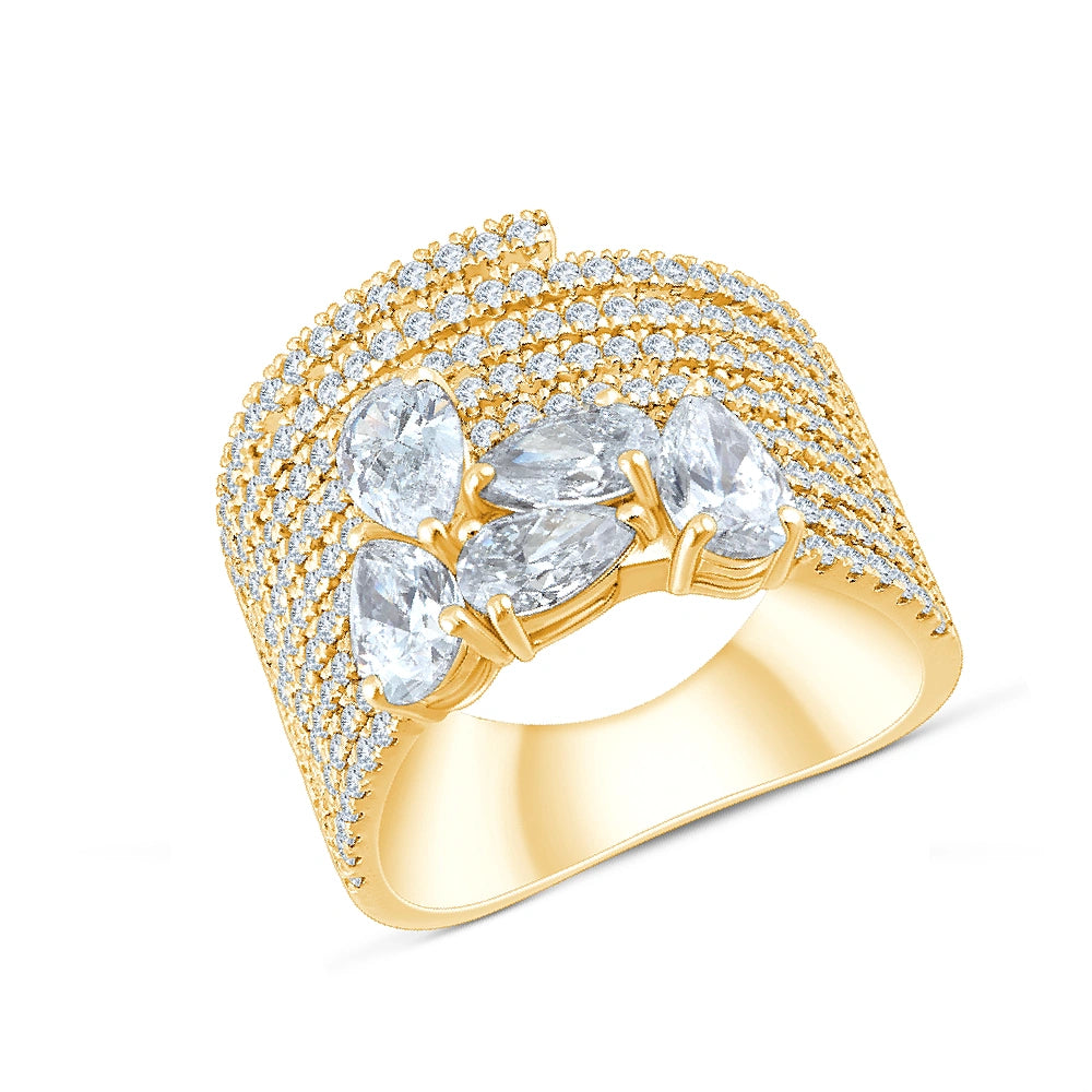 Pear Cut Cocktail Ring