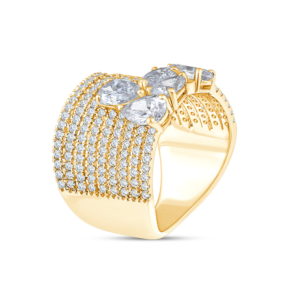 Pear Cut Cocktail Ring