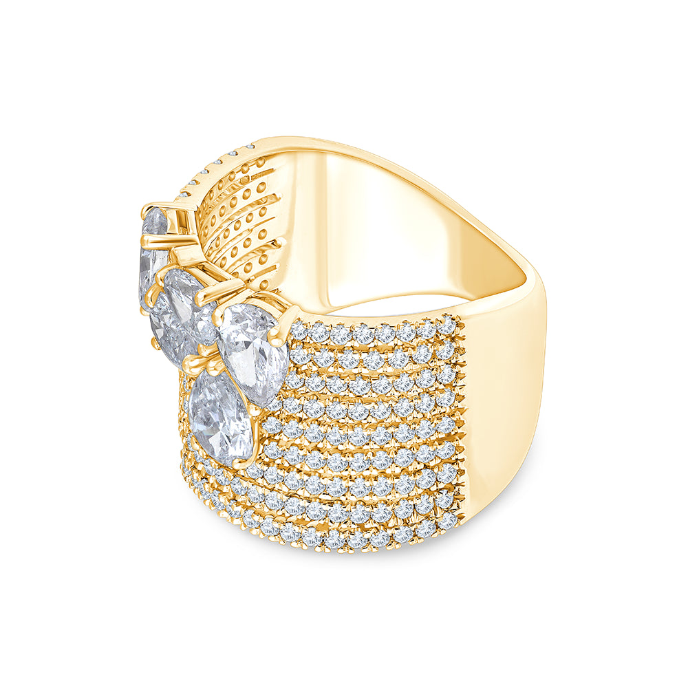 Pear Cut Cocktail Ring