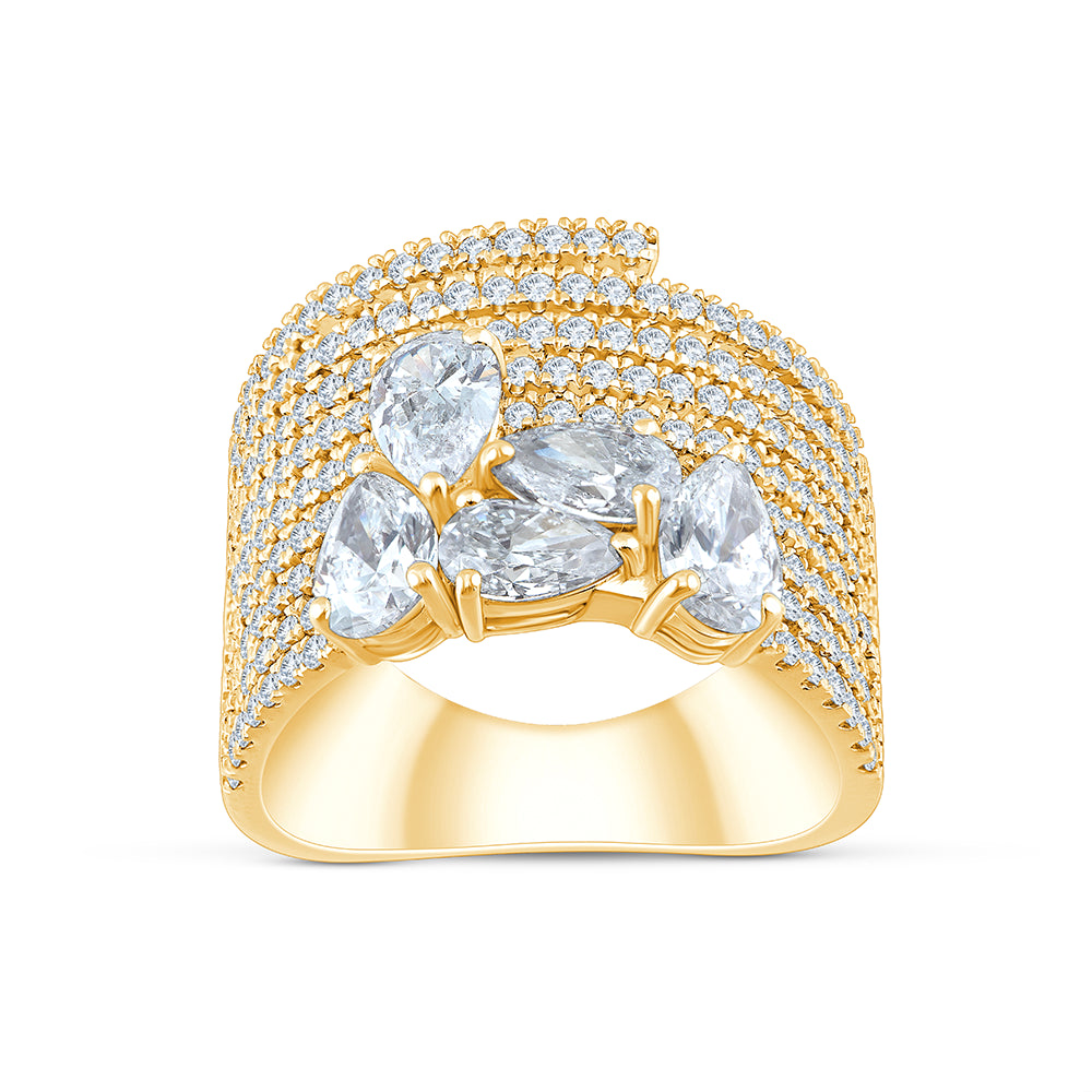 Pear Cut Cocktail Ring