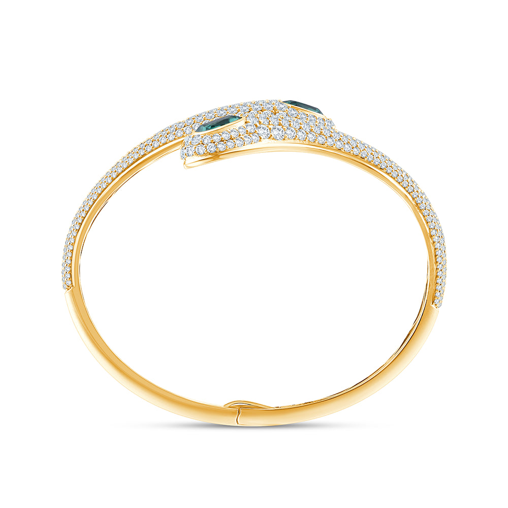 Oval Cut Sapphire Bypass Bracelet