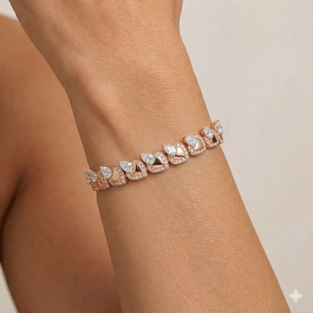 Pear Cut Line Bracelet