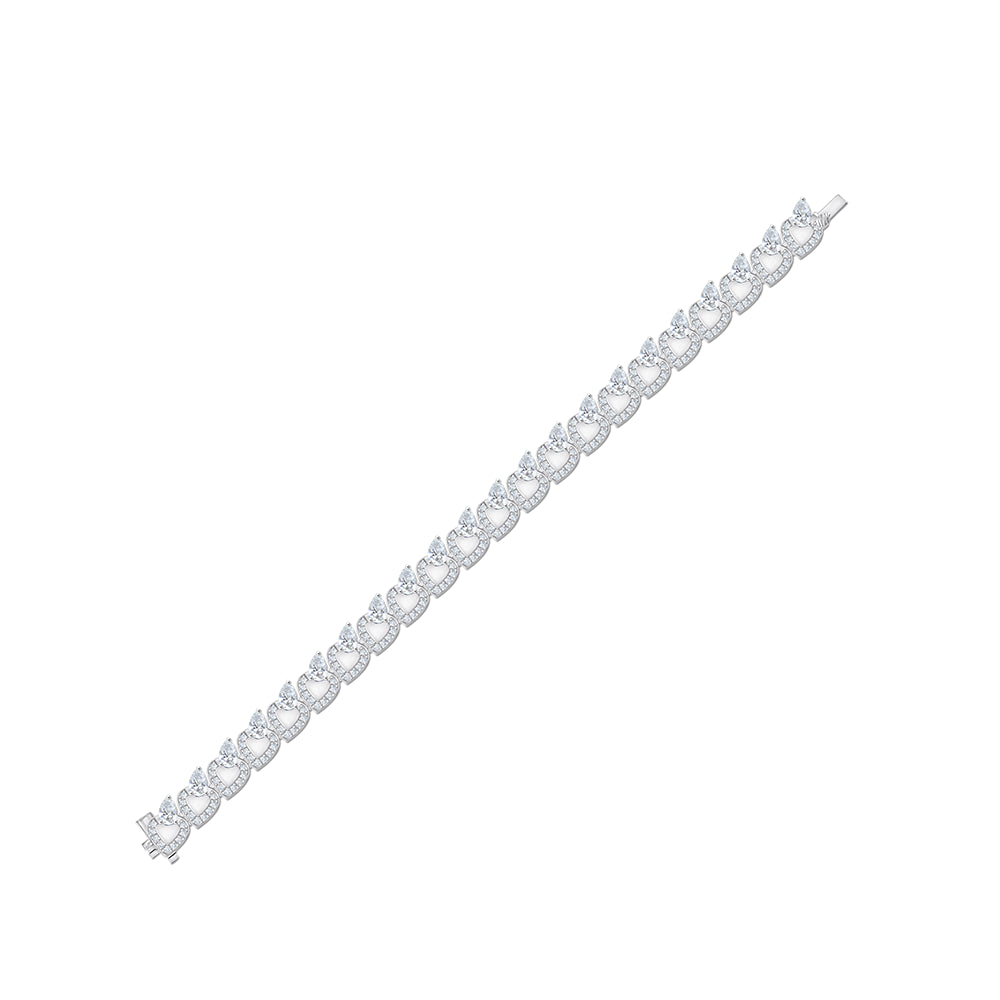 Pear Cut Line Bracelet