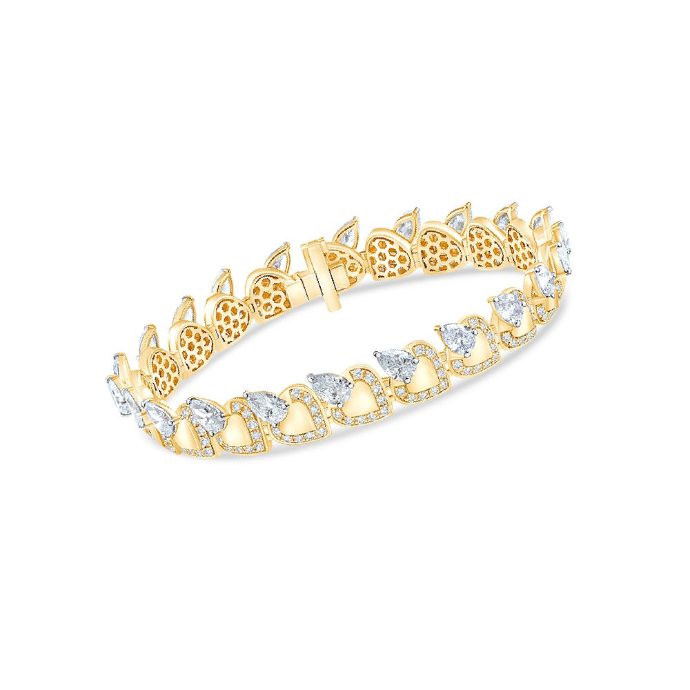 Pear Cut Line Bracelet