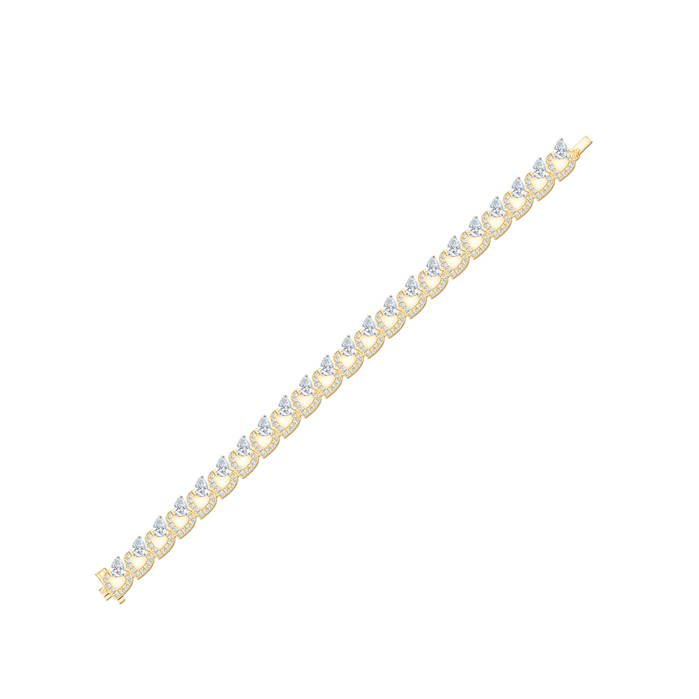 Pear Cut Line Bracelet