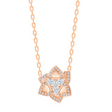 Pear & Brilliant Cut Lotus Pendant