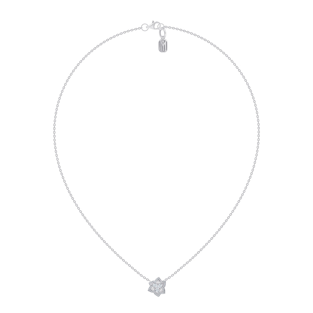 Pear  Brilliant Cut Lotus Pendant