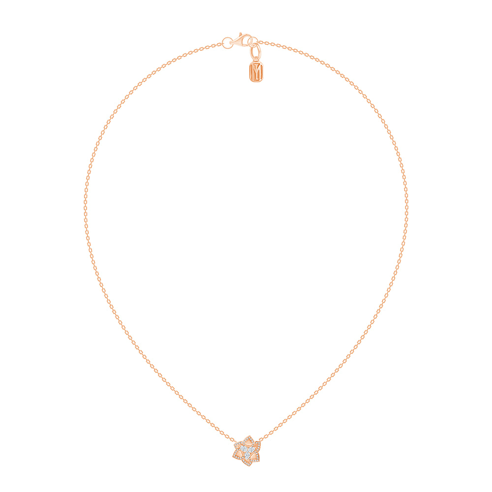 Pear  Brilliant Cut Lotus Pendant