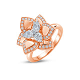 Pear Cut Lotus Petal Ring