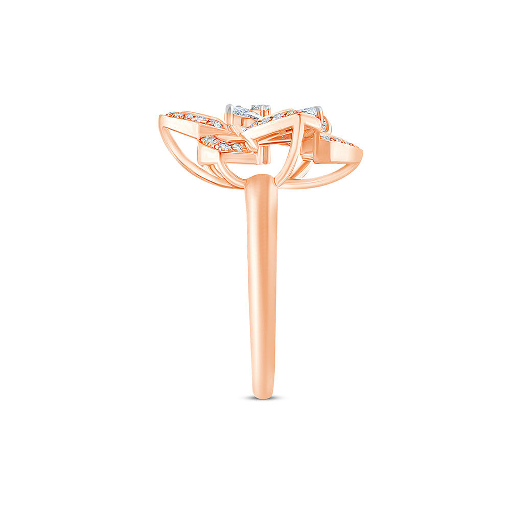 Pear Cut Lotus Petal Ring