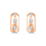Mixed Cut Bezel-Set Hoop Earrings
