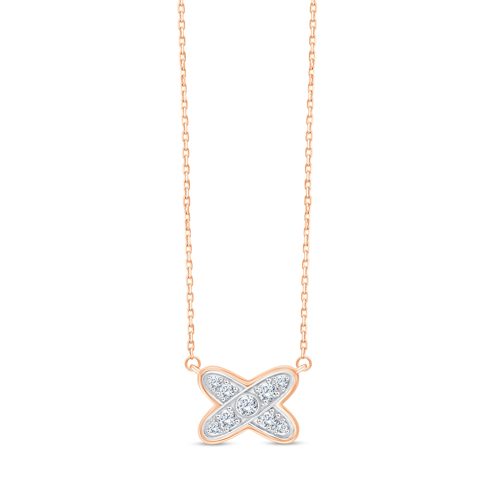 Brilliant Cut X Motif Pendant
