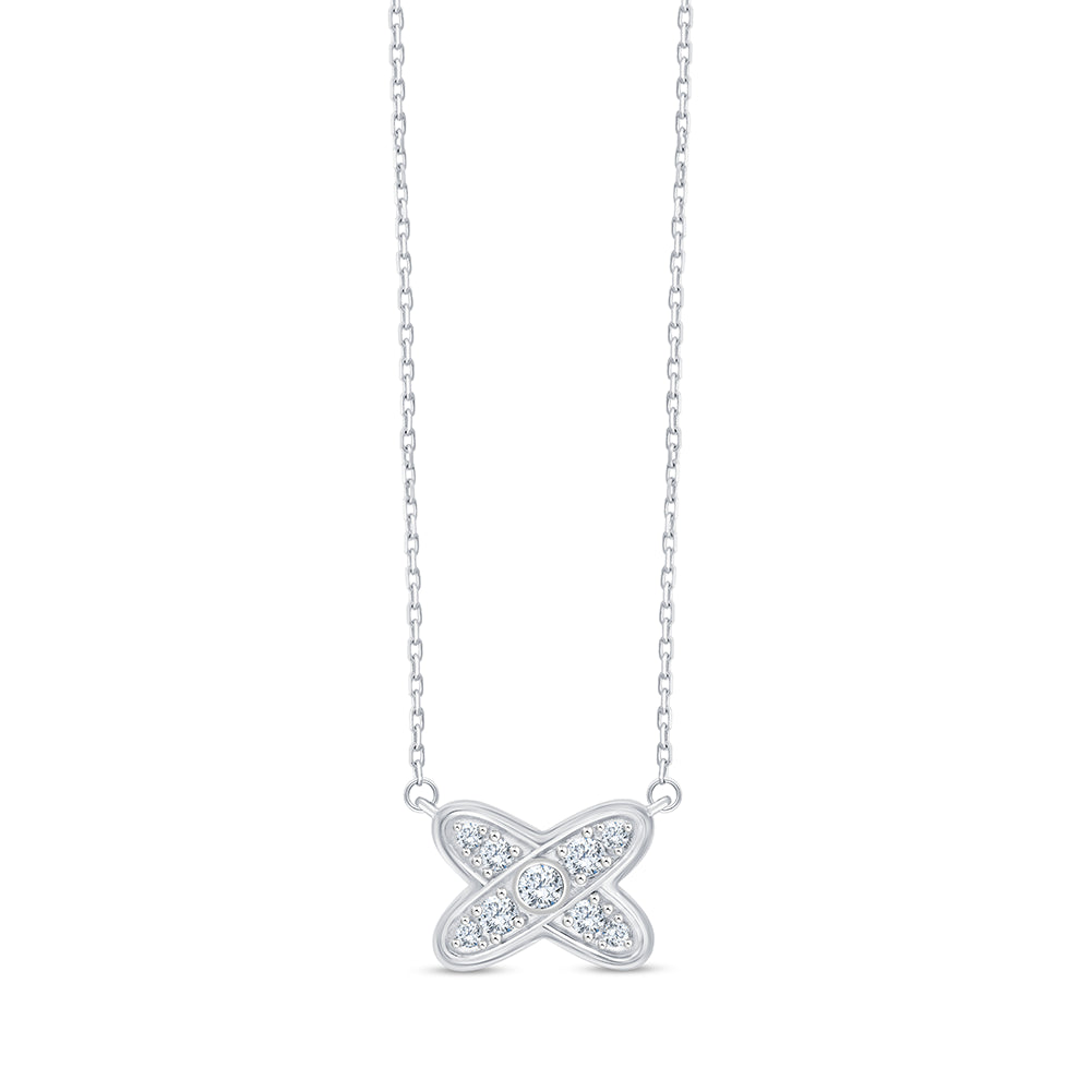 Brilliant Cut X Motif Pendant