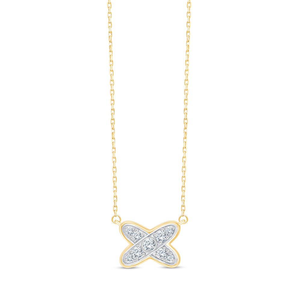 Brilliant Cut X Motif Pendant