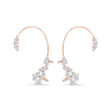 Pear Cut Crawler Earrings