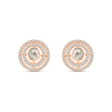 Polki Double Halo Stud Earrings