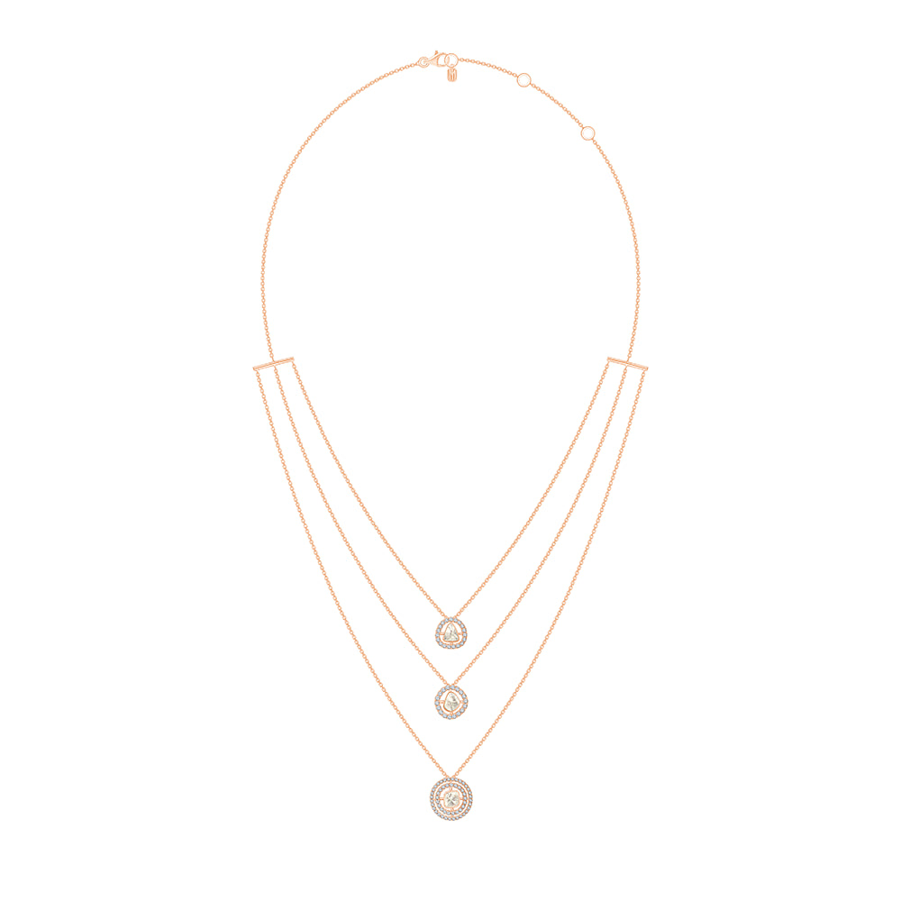 Polki Layered Halo Necklace