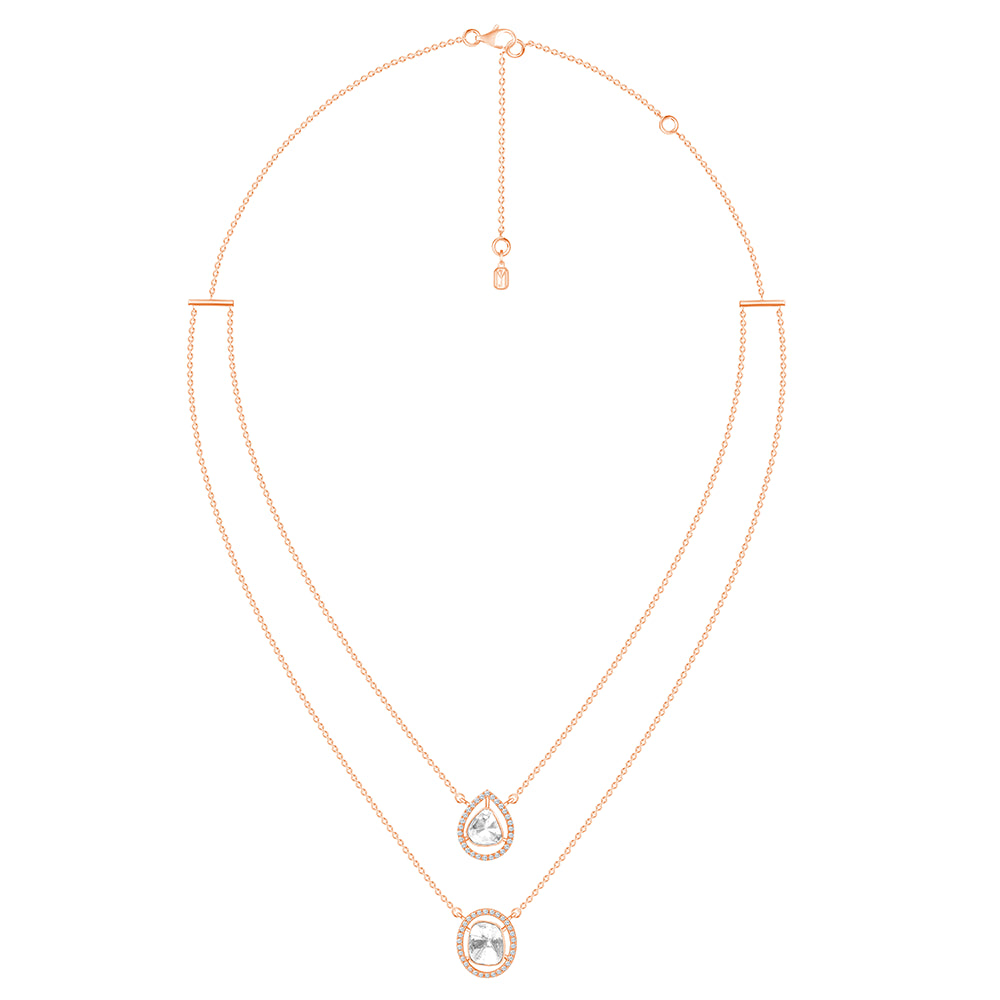 Polki Layered Halo Necklace