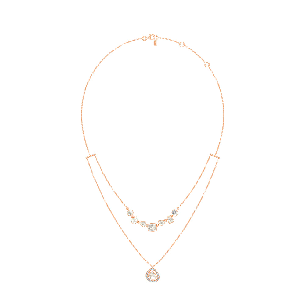 Polki Layered Station Necklace
