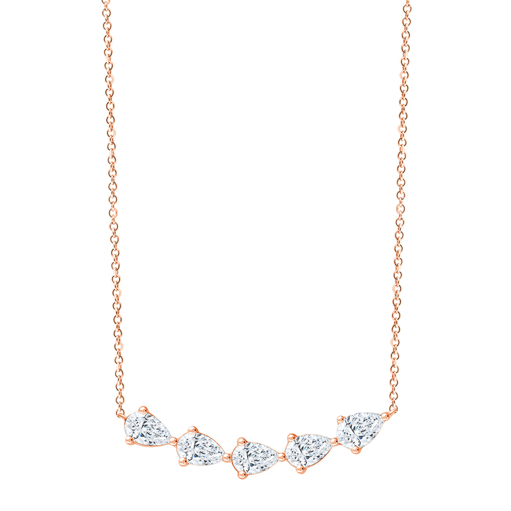 Pear Cut FiveStone Pendant 